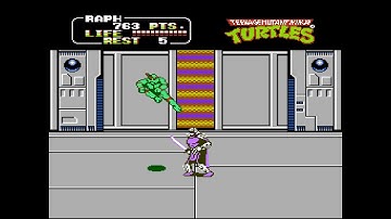 Teenage Mutant Ninja Turtles II: The Arcade Game - All Bosses (No Damage)