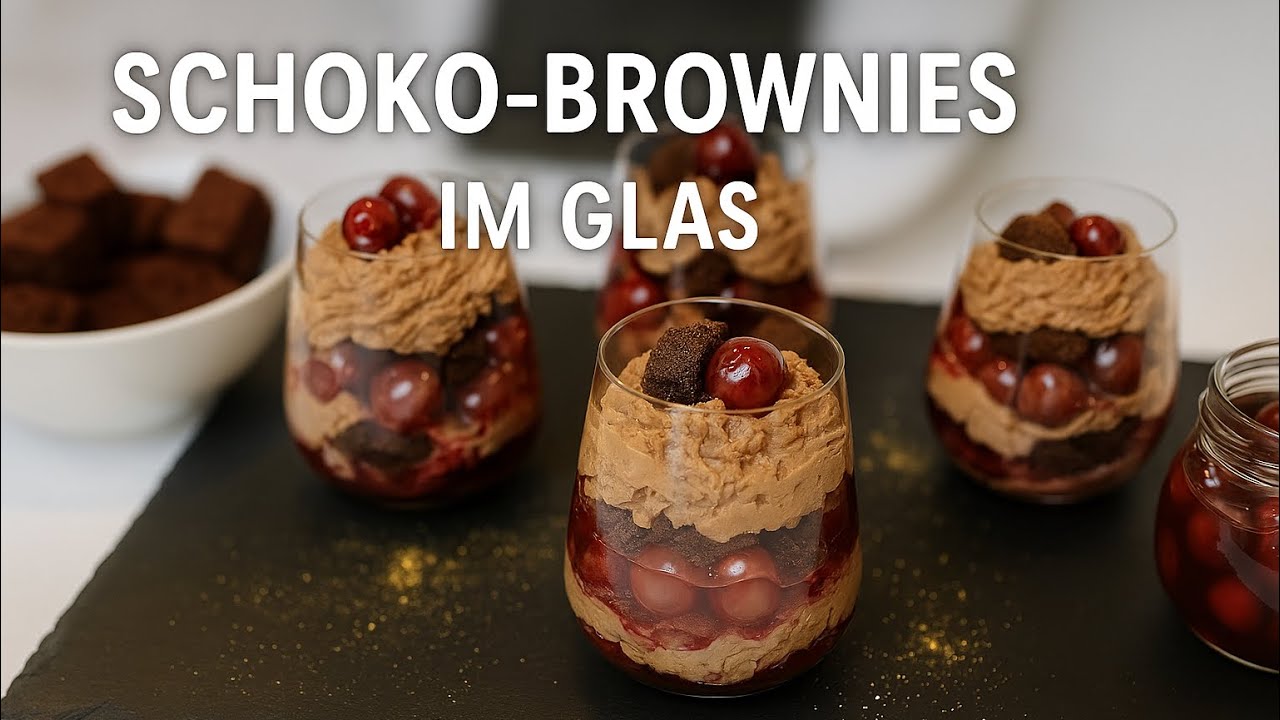 Last Minute Dessert in 10 Minuten! Schokoladen Brownies - Dessert im Glas ✨Einfach & lecker 🍫