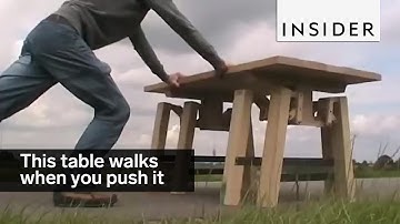 This table walks when you push it