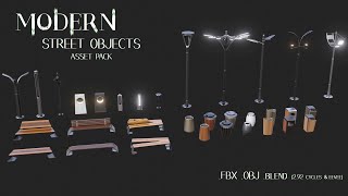 Modern Street Objects Asset Pack
