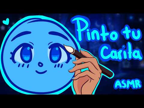 ASMR | Painting your precious little face 🎨🖌️🩵💙