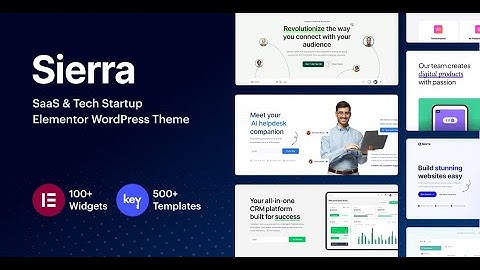 Sierra – SaaS & Tech Startup Elementor WordPress Theme