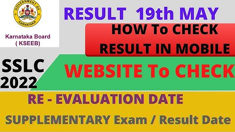 How to check SSLC exam result 2022 | Websites to check | Karnataka board | Official Website Class 10