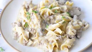 One Pot Hamburger Helper Beef Stroganoff | The Defined Dish