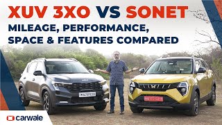 Mahindra Xuv 3Xo Vs Kia Sonet Turbo Petrol Automatic Mileage, , Features Compared