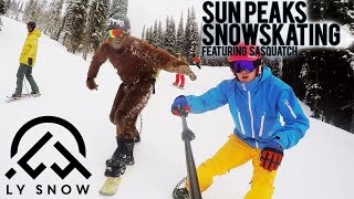 SNOWSKATE Sun Peaks SASQUATCH Encounter! by LY Snow 5,577 views 7 years ago 2 minutes, 15 seconds