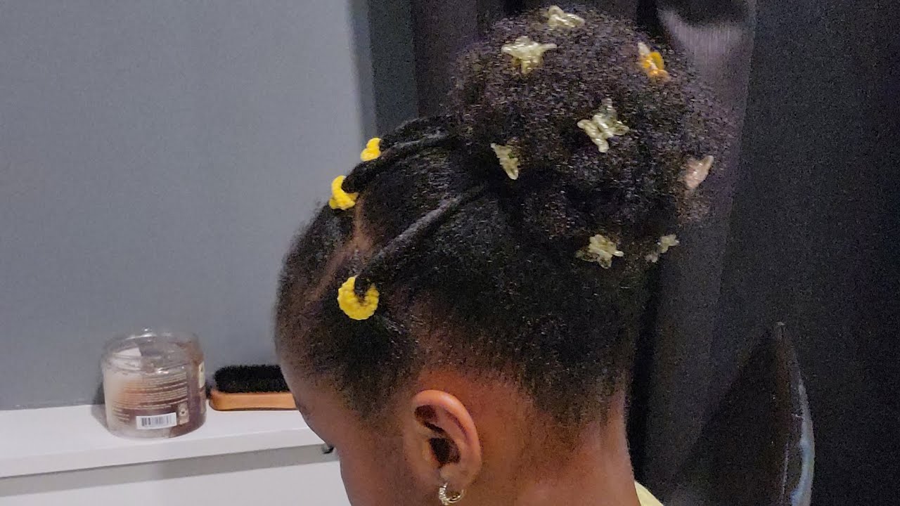 Easy and Beautiful kid's top bun hairstyle