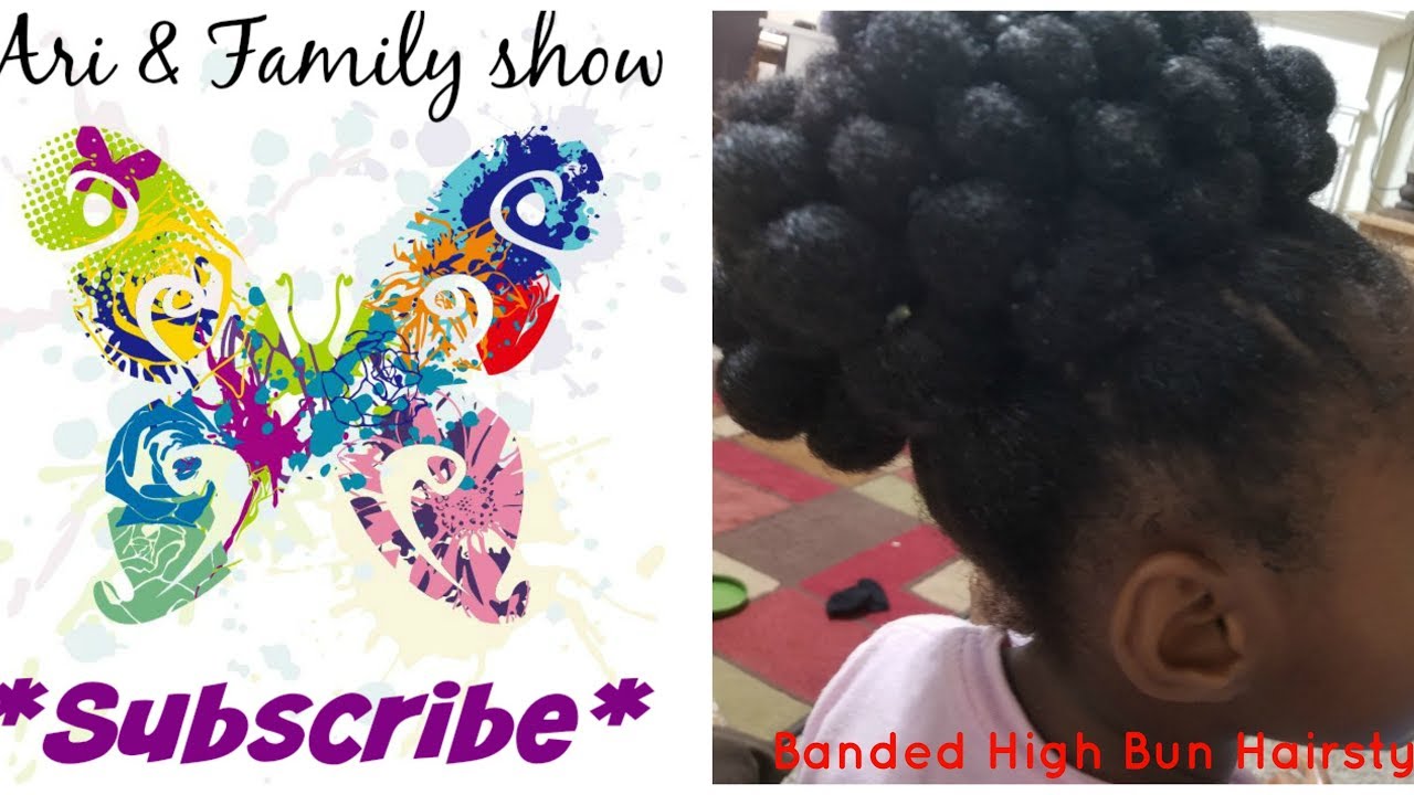Banding Method on Natural Hair ***Banded High Bun Style Tutorial ...