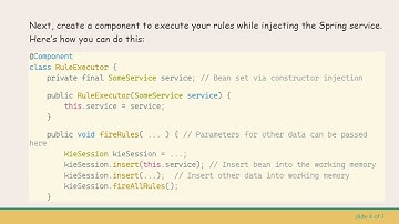 How to Effectively Use Spring Managed Beans in Drool Rules