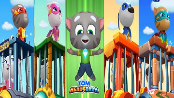 TALKING TOM HERO DASH -- HERO TOM CLASSIC RUN MIRROR MODE & ALL HERO CHARACTER SAVING ALL CHARACTER