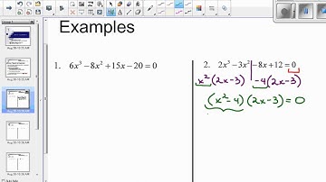 Lesson 6.6 - Solving Polynomial Equations