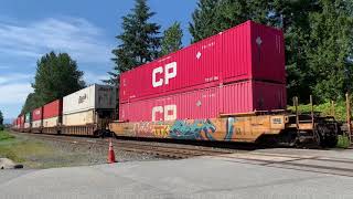 Trains BC 2020: CP 112 (Intermodal) W/ 2 DPUs @ Maple Ridge Canada 18JUL20 AC4400CWM 8015 Leading