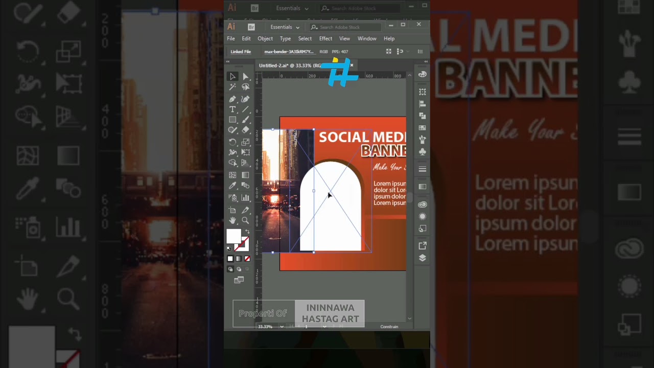Social Media Banner in Adobe Illustrator 