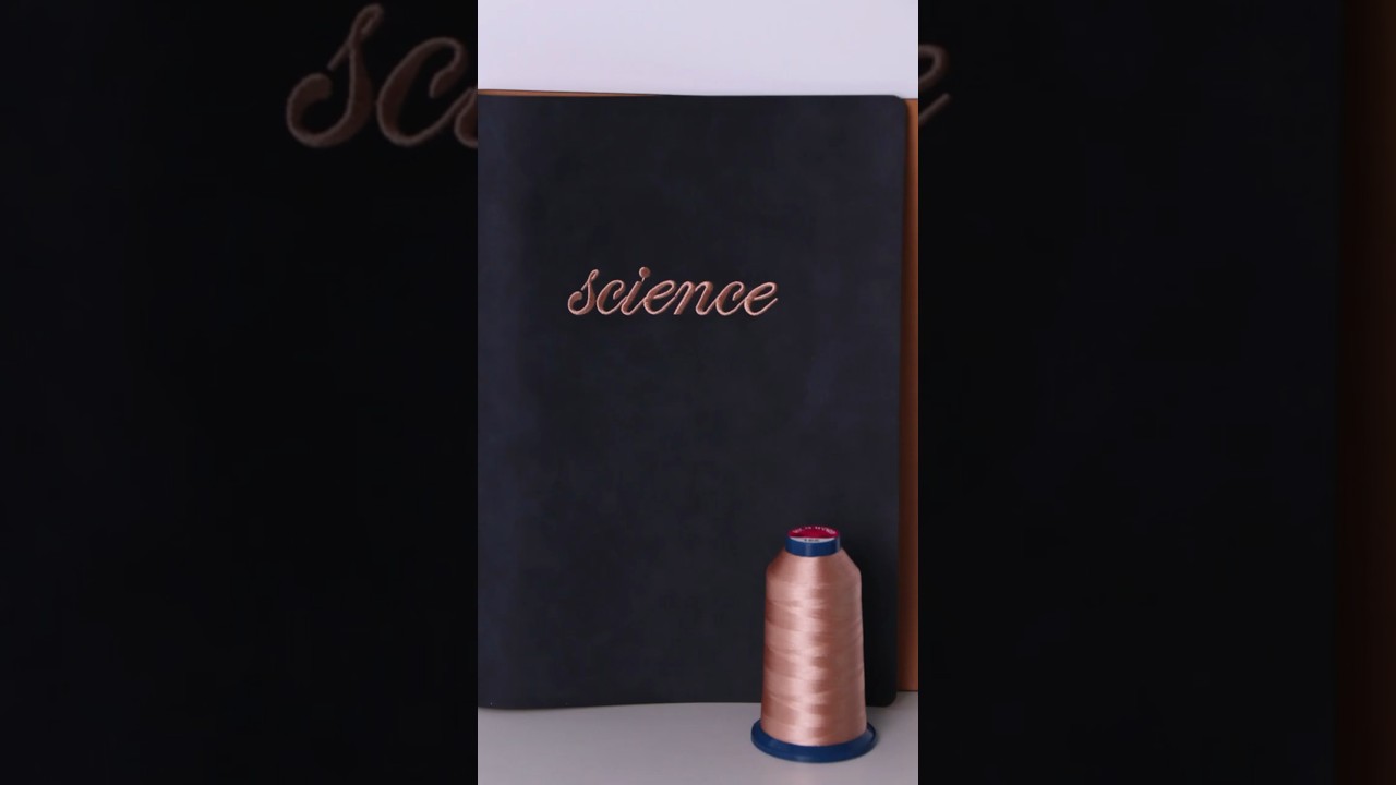 Science, but make it fashion.🧵Embroidered leather keeping chaos out of my files.