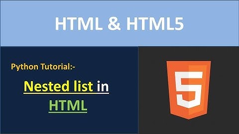List in HTML|Nested List in HTML|How to Create Nested List in HTML|HTML Tutorial for Beginners