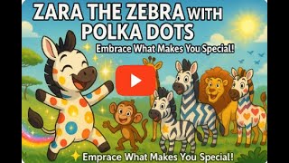 Zara the Zebra with Polka Dots