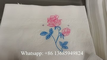 High speed 330mm two color printing two embossing napkin tissue machine