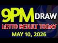 Lotto Result Today 9pm Draw May 10 2026 Sunday PCSO 