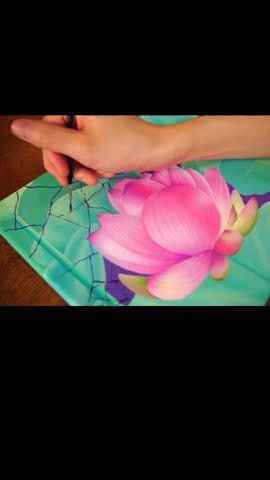 キャンバスアート✿蓮の花✿宇宙✿ケサランパサラン✿アクリル絵の具✿手描き✿アナログイラスト✿art