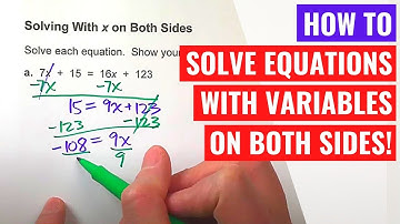 Solving Algebra Equations with x on Both Sides
