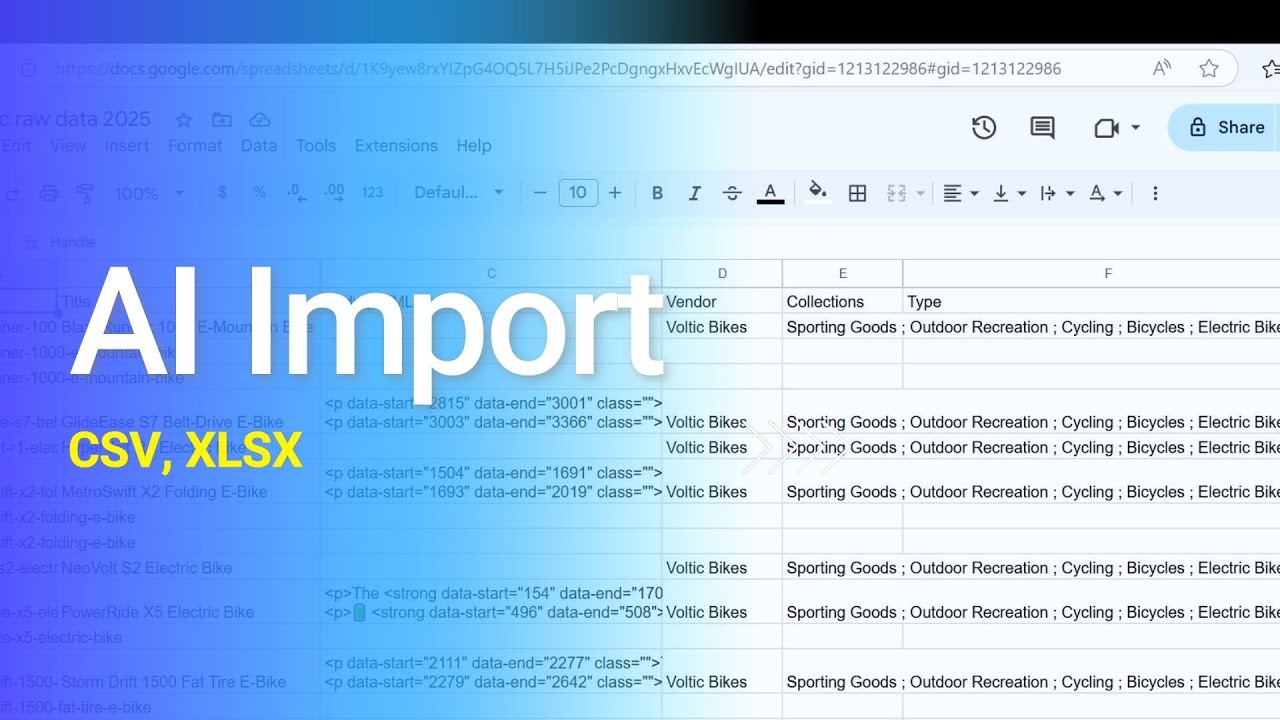 AI Powered Ecommerce Product CSV Import