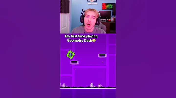 My first time playing Geometry Dash😂
