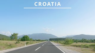 Road from Plitvice lakes to Zadar in Croatia