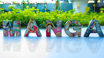 Epoxy Resin Letter One Piece Inspired Keychain Tutorial | Resin keychain with photo for Beginners