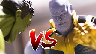 Hulk vs Thanos stop-motion fight : Marvel Avengers figure stop motion film