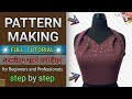 Bodice & Collar Design in 3 Steps | Pattern, Cut & Sew + Pro Fit