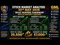 NIFTY &amp; BANKNIFTY Tomo Prediction 🔥 | 25K Target Coming? | Market Analysis 22 May 2026 Key Levels