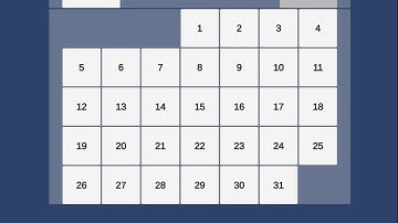 Simple Calendar with Unity