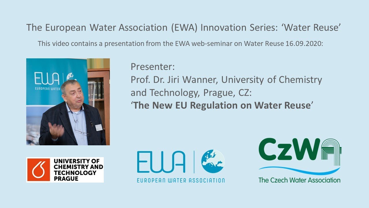 Jiri Wanner at the EWA Water Reuse Webinar 16 09 2020