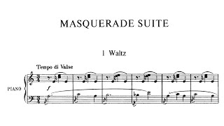 Video thumbnail of "Aram Khachaturian - A. Dolukhanian - Masquerade Suite (for piano solo) (score video)"