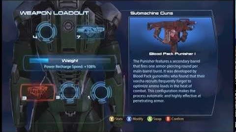 Mass Effect 3: Bloodpack Punisher SMG on Citadel firing range