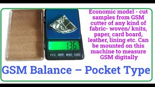 Pocket Weighing Balance for fabric with New GSM cutter| Q-Test | Amith Garment Services screenshot 4