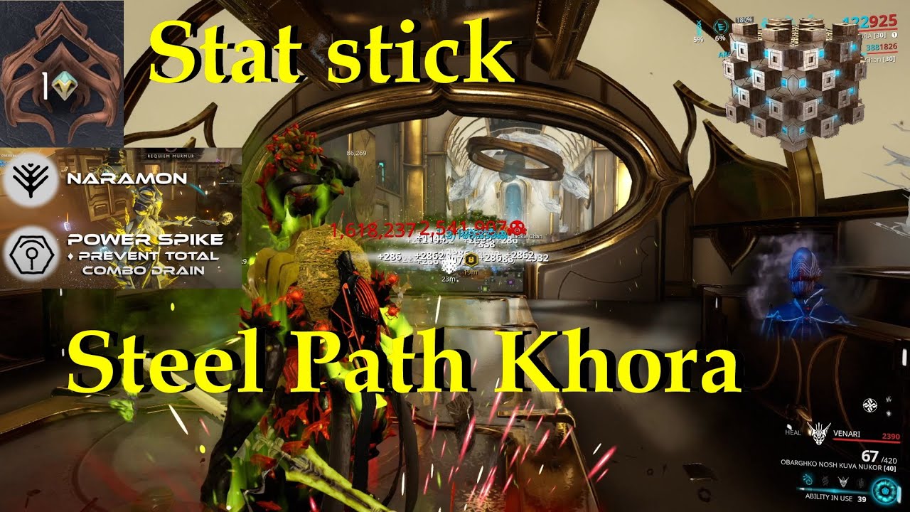 Warframe Steel Essence Farm Khora Stat stick Steel Path