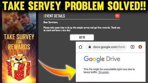 FREE FIRE TAKESERVEY PROBLEM This file might be unavailable right now due to heavy traffic Try again