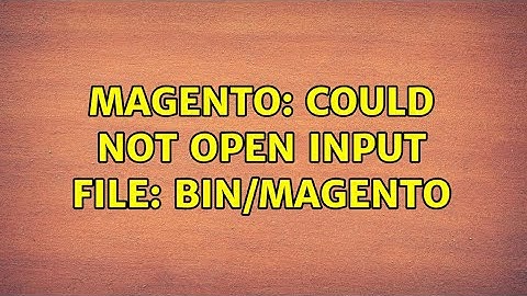 Magento: Could not open input file: bin/magento