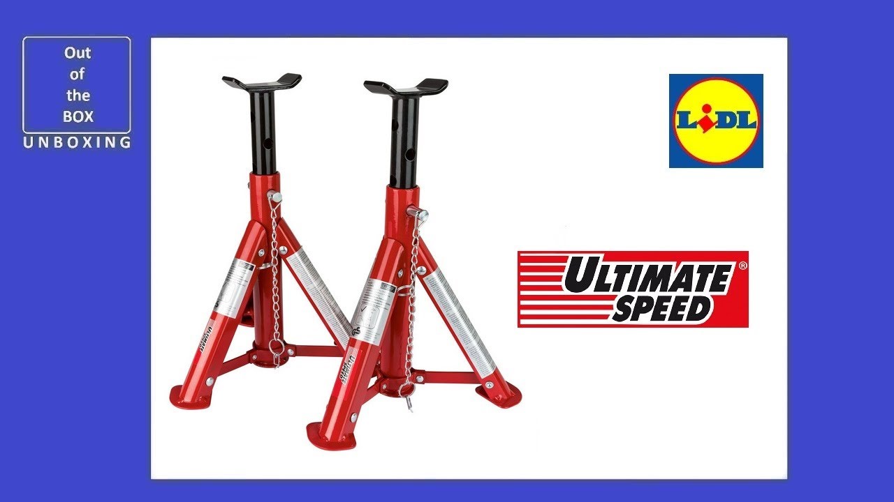 Ultimate Speed 2 x Car Axle Stands UNBOXING (Lidl Load Capacity up to