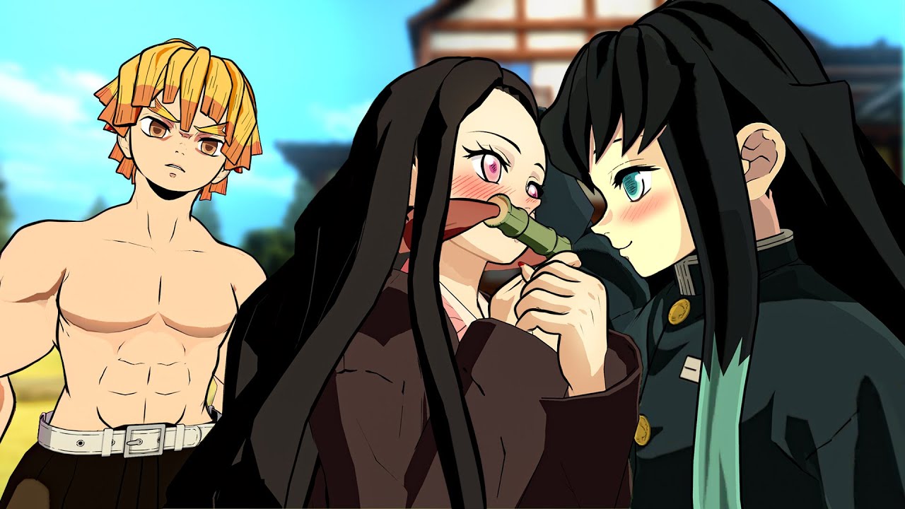 Zenitsu ficou com CIUMES da Nezuko com o Tokito no Demon Slayer Vr