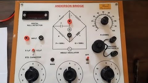 Anderson bridge|| Calculate unknown inductance Experiment