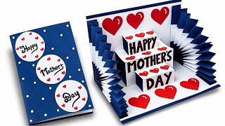 DIY Mother’s Day Pop Up Card 💙 | Easy 3D Handmade Card for Mom | Beautiful Paper Craft