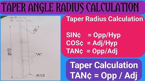 Taper Angle Calculation| Taper Angle Radius Calculation|| How to find Angle Radius calculation#cnc