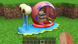 What's inside GARY house in Minecraft? House inside a SNAIL SPONGEBOB SQUAREPANTS