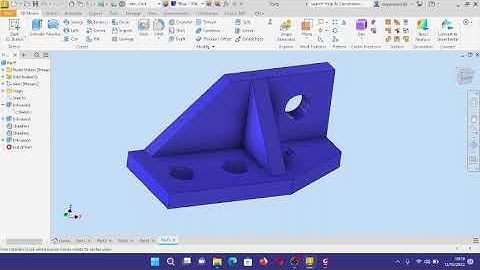 MS Bracket Inventor 2023 2022 2021 2019 Tutorials In Windows 11 Best trick CADD