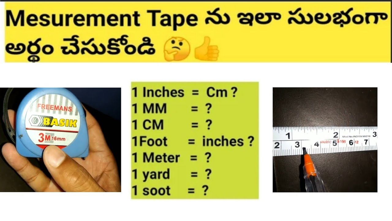 How to Use Measurement Tape ll in Telugu ll Carpenter telugu YouTube