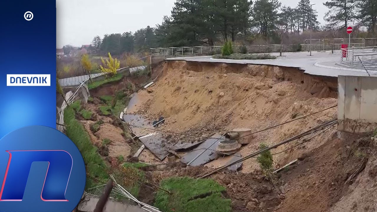 Urušio se zid i deo puta u Kragujevcu. Investitor bez građevinske dozvole.
