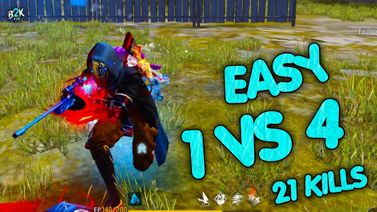 [B2K] DOUBLE AWM RUSH: 1v4 SOLO SQUAD - IMPOSSIBLE KILLS!