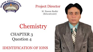 O LEVEL CHEMISTRY | CHAPTER 3 | Q4 |  IDENTIFICATION OF IONS |
